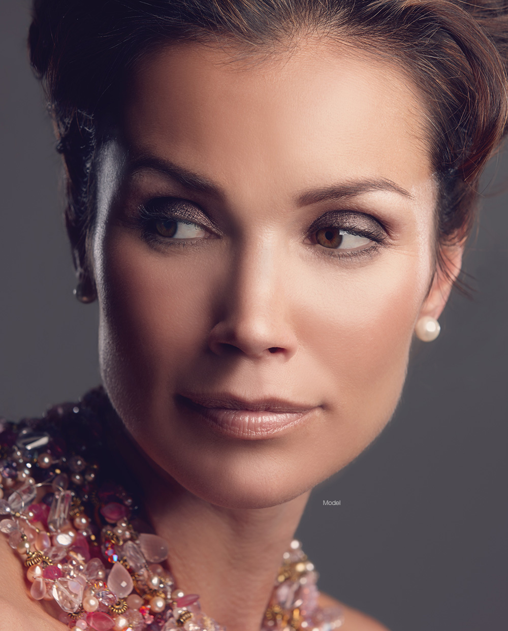 Up close of a mature womans face